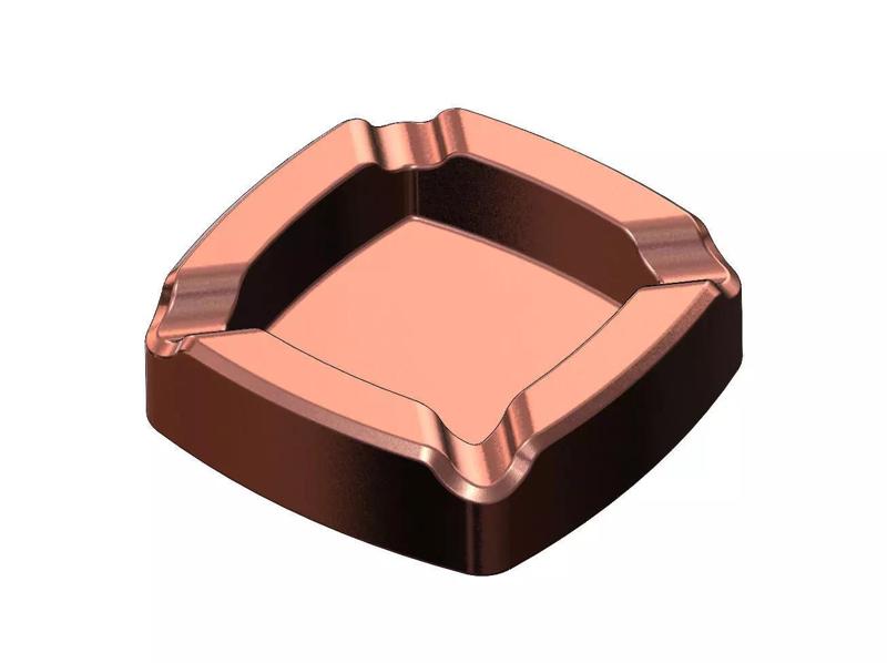 Simple rounded square ashtray bowl