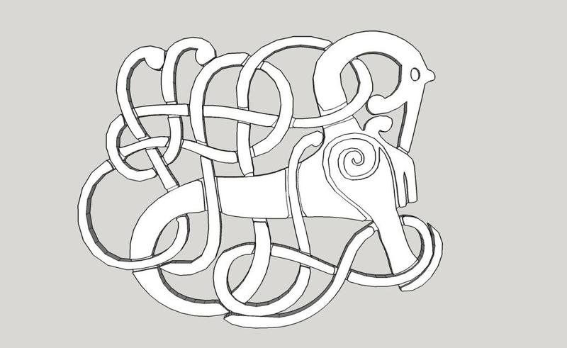 Viking pendant Urnes Style - number 2