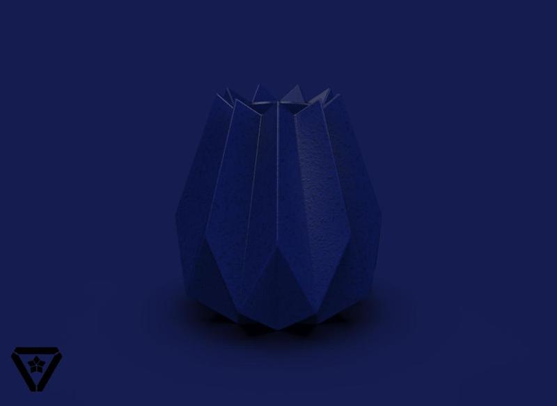 90. Facet Origami Geometric Planter Pot - V25 - Kushina