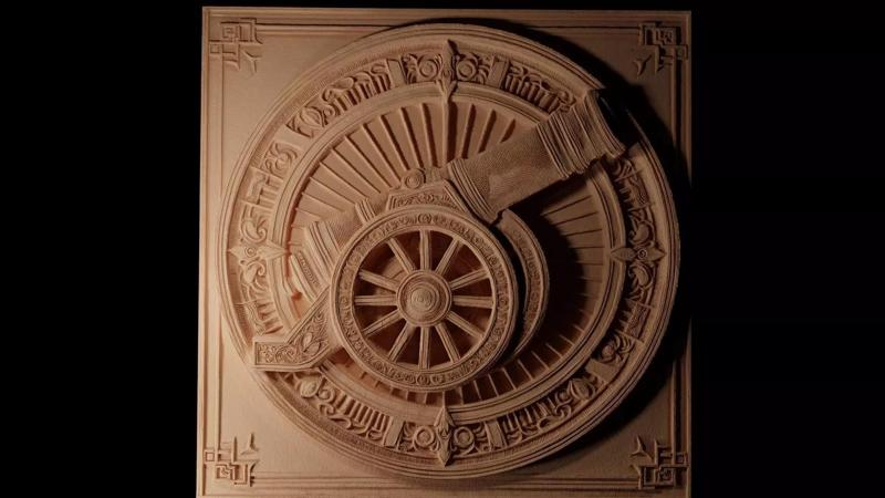 Cannon CNC 3d Print High Relief Sand Casting