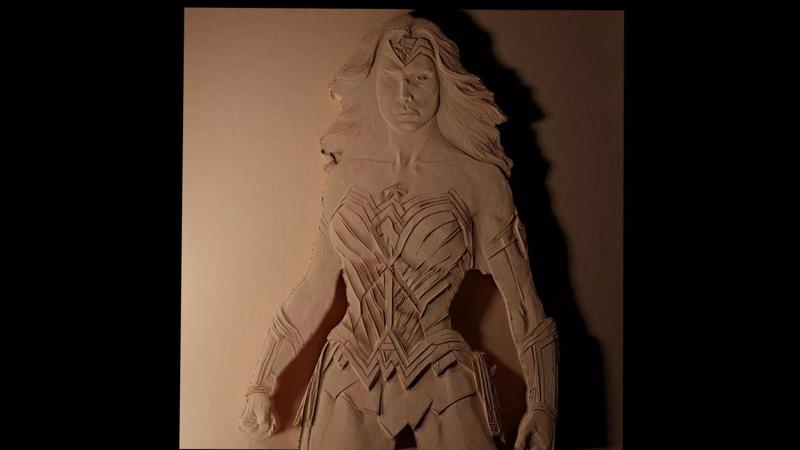 Wonder Woman CNC 3d Print High Relief Sand Casting