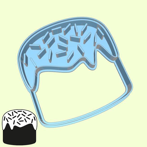 Easter (pascha) cookie cutters - easter cake (kulich) (style 1)