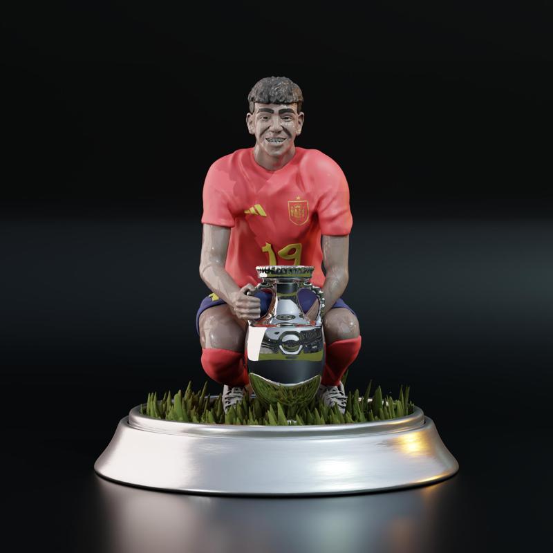 Lamine Yamal with the Euro Cup - STL Model for 3D Printing