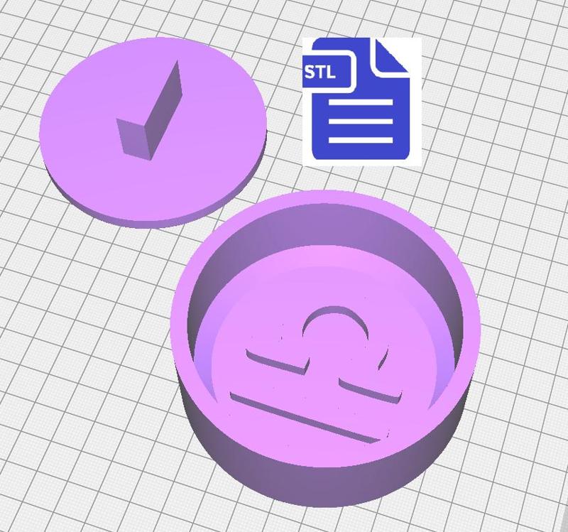 2pc Libra Bath Bomb Mold Press