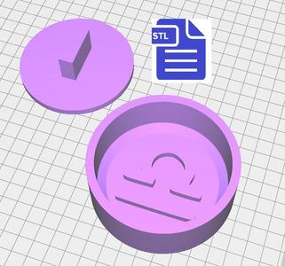 2pc Libra Bath Bomb Mold Press