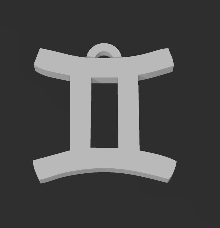 Gemini keychain necklace HD 2