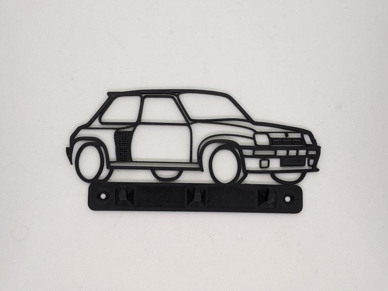 Renault 5 turbo wall-mounted key ring