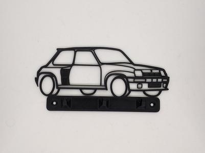 Renault 5 turbo wall-mounted key ring