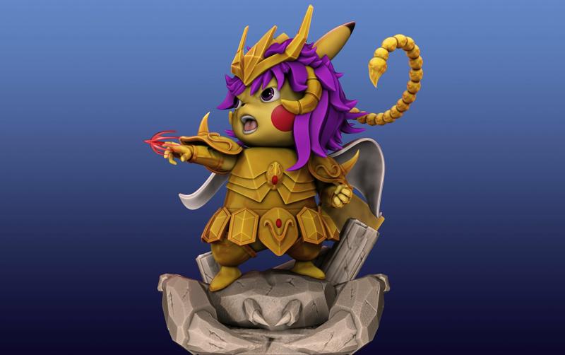 Pikachu Knight of the Zodiac Milo Cosplay 3D