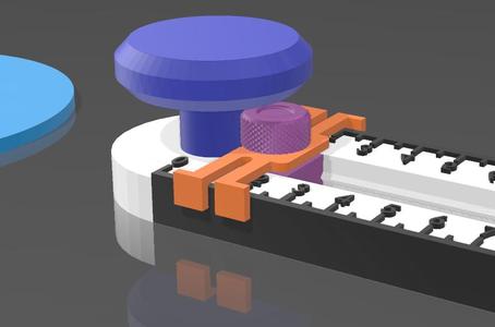 PAPER CIRCLE OR SELF-ADHESIVE CIRCLE TRIMMER FROM 3CM TO 10CM FOR 210MM BED MACHINES WITHOUT BACKINGS