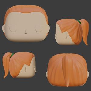 Funko Pop Female Head with Ponytail