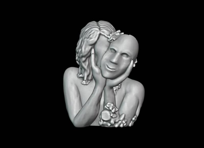 I Took Off the Mask of Happiness I187 Gift Bust Figure Unique & Detailed 3D Print Model