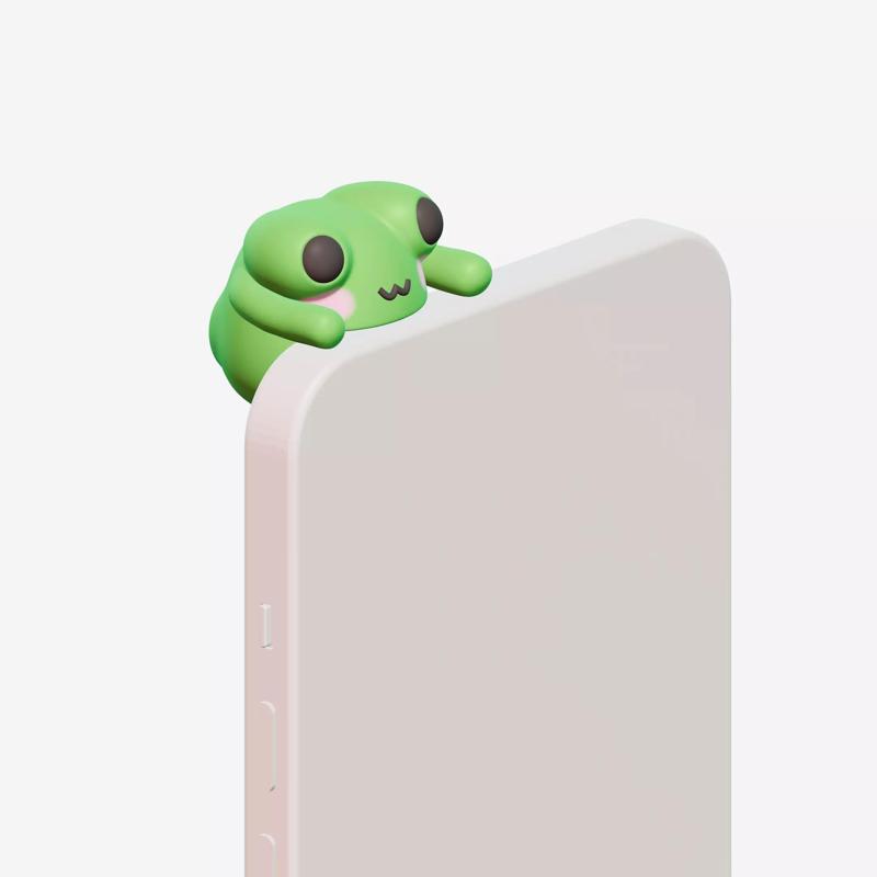 Happy Frog Phone Charm