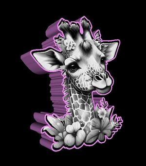 Lightbox baby giraffe lithophane