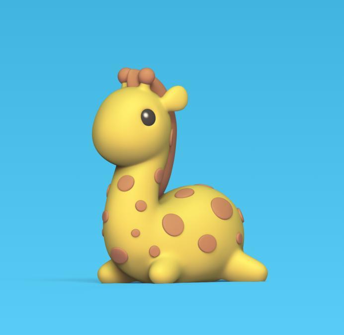 Cute Round Giraffe