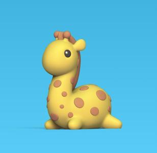 Cute Round Giraffe