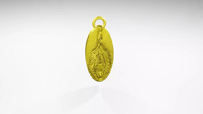 Anatomically correct vulva 3D model