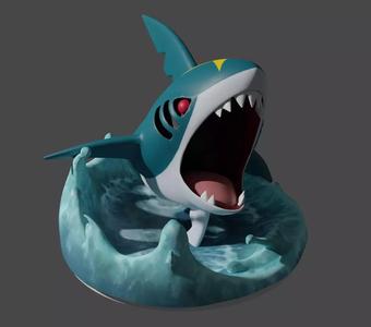 Sharpedo pokemon 3D print model