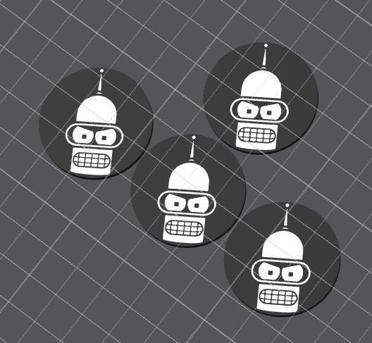 Futurama - Bender Tire Valve Stem Cap