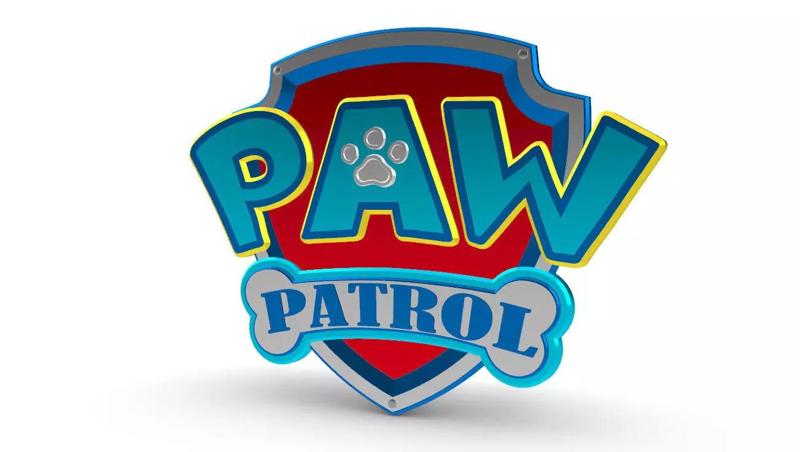 Paw Patrol Shield 3D Logo