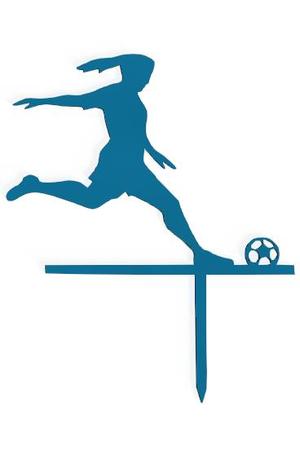 Topper de torta fútbol mujer