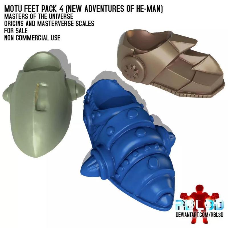 Motu Feet pack 4 New Adventures of He-man