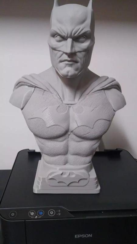Batman bust on printer