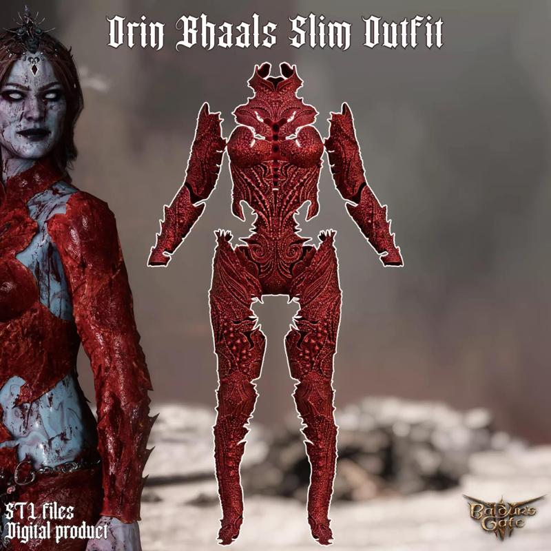 Orin the Red Bhaals Slim Fantasy Outfit