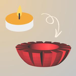 Tea Light Candle Holder - Elegant 3D Print for Valentine's Day Decor