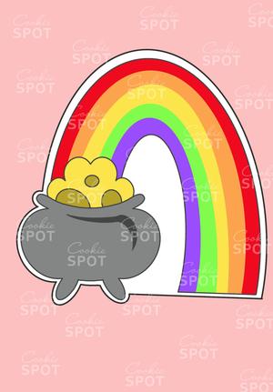 Pot of Gold with a Rainbow St Patrick's Day Cookie Cutter