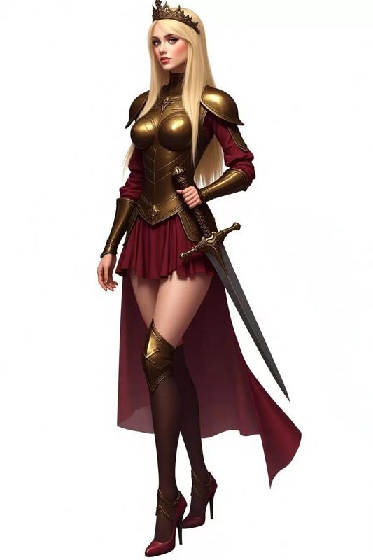 Female warrior with a blade