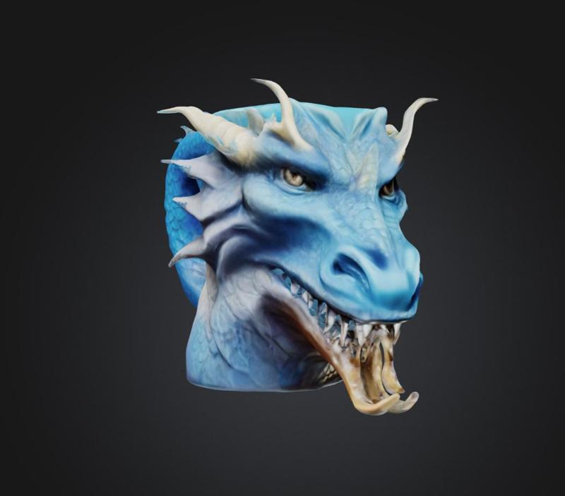 Dragon Head Mug – 3D Printable Decoration