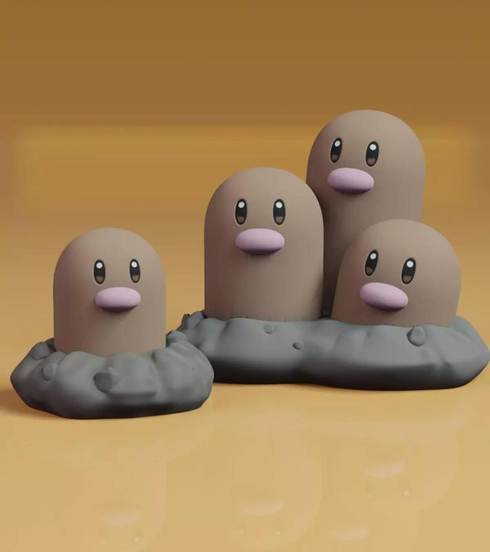 Diglett Dugtrio Pokemon Fanart