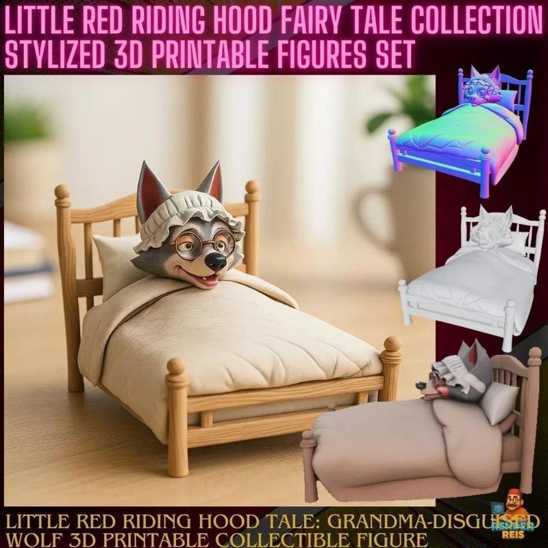 Grandma Disguised Wolf 3D Printable Collectible Figure