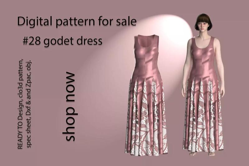 28 godet dress pattern