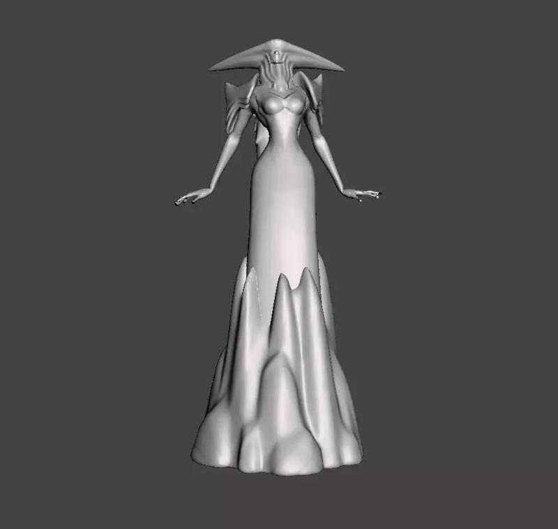Lissandra 3D Model woman in dress