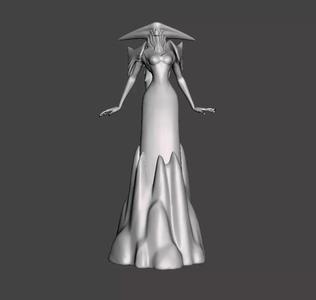 Lissandra 3D Model woman in dress