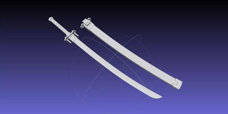 Kill La Kill Satsuki Sword And Sheath Printable Assembly