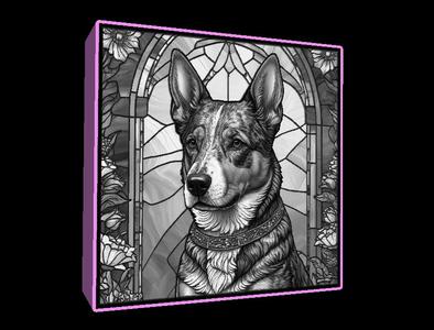 Lightbox Australian Cattle Dog lithophane