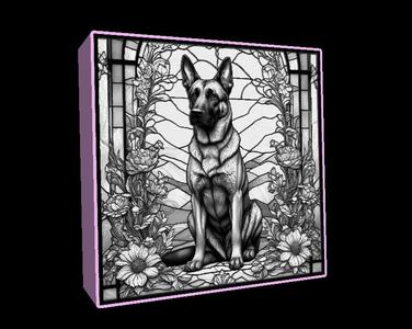 Lightbox Belgian Malinois lithophane