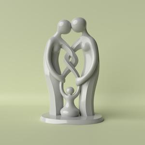 Family Unity – Couple with Child Sculpture
