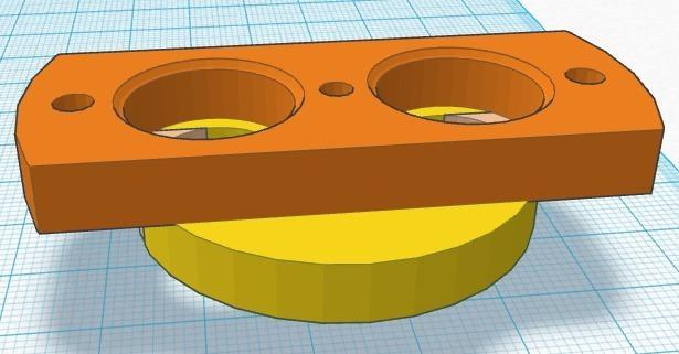 Geeetech G2S Stock Effector Plate Dual E3D V6 Bowden Upgrade