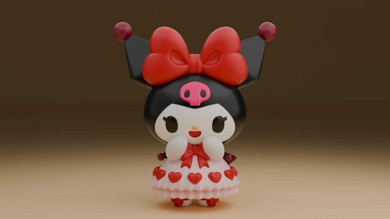 Kuromi sanrio valentine figure