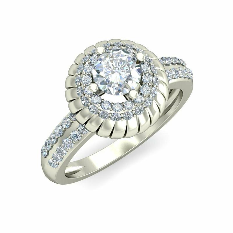 Solitaire Ring 3dm stl render 4view and detail images