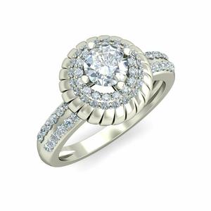 Solitaire Ring 3dm stl render 4view and detail images