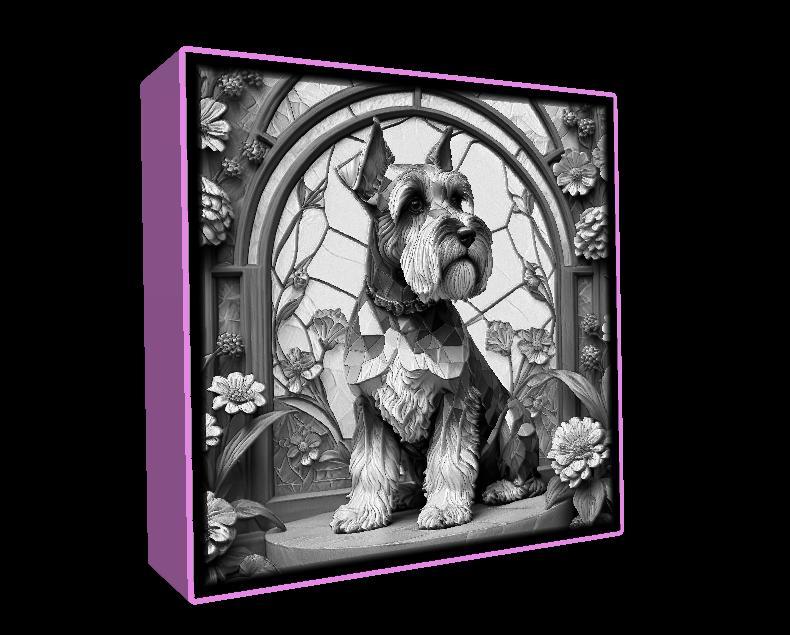 Lightbox Miniature Schnauzer lithophane