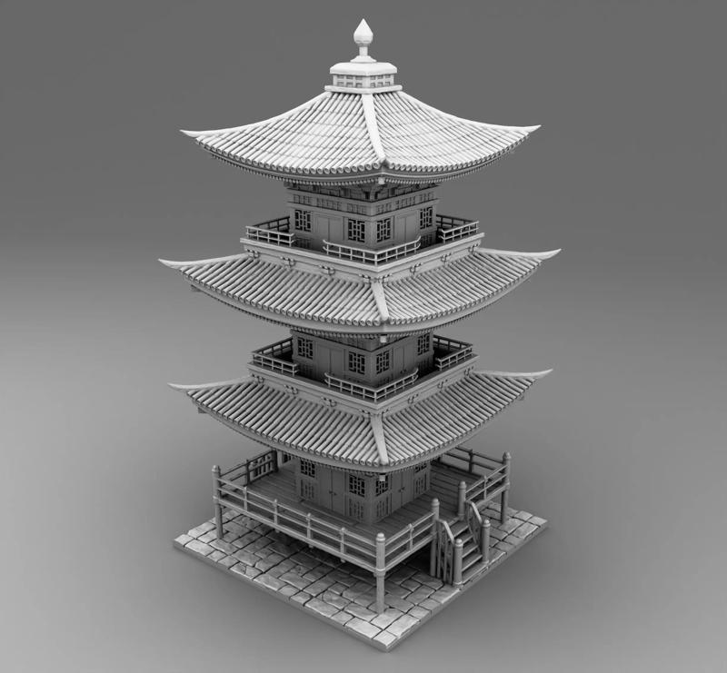 High chinese temple