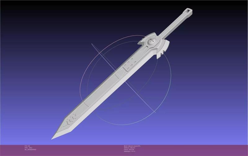 Akame Ga Kill Tatsumi Incursio Sword Printable Assembly