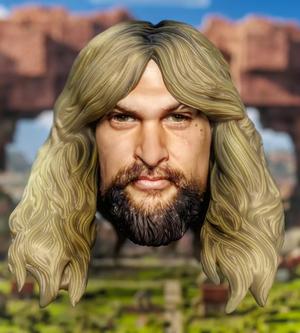 A Minecraft Movie Jason Momoa as Garrett The Garbage Man Head