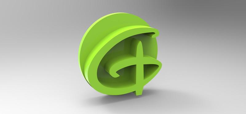 Alphabet stamp plus fondant cutter for letter D ready for 3D printing